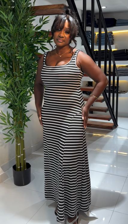 White and black striped dress - White and black striped dress
